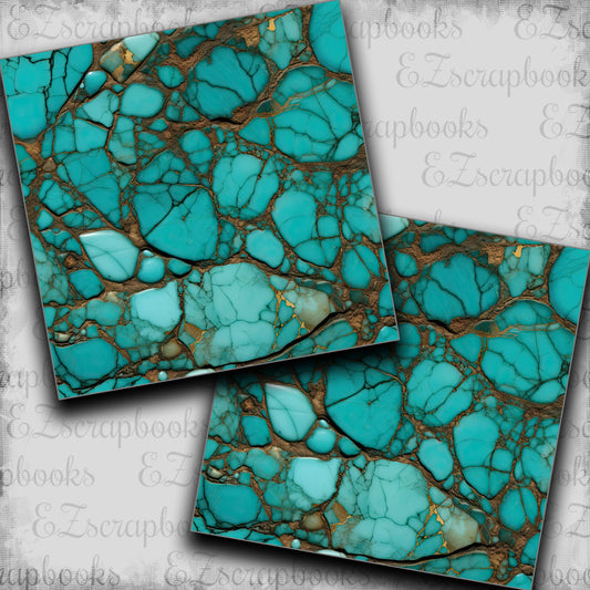 Western Textures Turquoise - Scrapbook Papers - 23-502