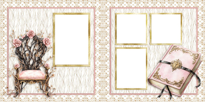 Enchanted Princess Journal - EZ Digital Scrapbook Quick Pages - INSTANT DOWNLOAD