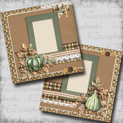 Autumn Gallery Gourds - Scrapbook Layout - 25-818