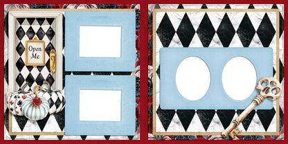 Haunted Alice EZ Quick Pages -  Digital Bundle - 10 Digital Scrapbook Pages - INSTANT DOWNLOAD