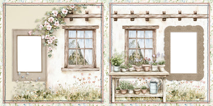 Spring Garden EZ Quick Pages -  Digital Bundle - 10 Digital Scrapbook Pages - INSTANT DOWNLOAD