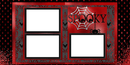 Red & Black Halloween EZ Quick Pages -  Digital Bundle - 10 Digital Scrapbook Pages - INSTANT DOWNLOAD