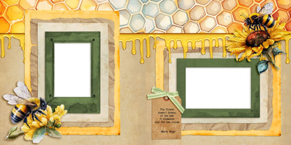 Blossom & Bee - EZ Digital Scrapbook Pages - INSTANT DOWNLOAD