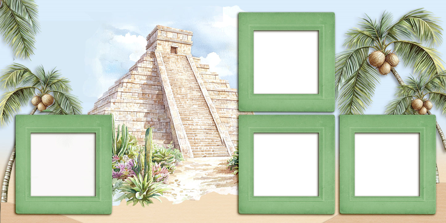 Mexico Temple - EZ Digital Scrapbook Pages - INSTANT DOWNLOAD
