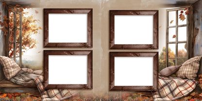 Fall Window - EZ Digital Scrapbook Pages - INSTANT DOWNLOAD