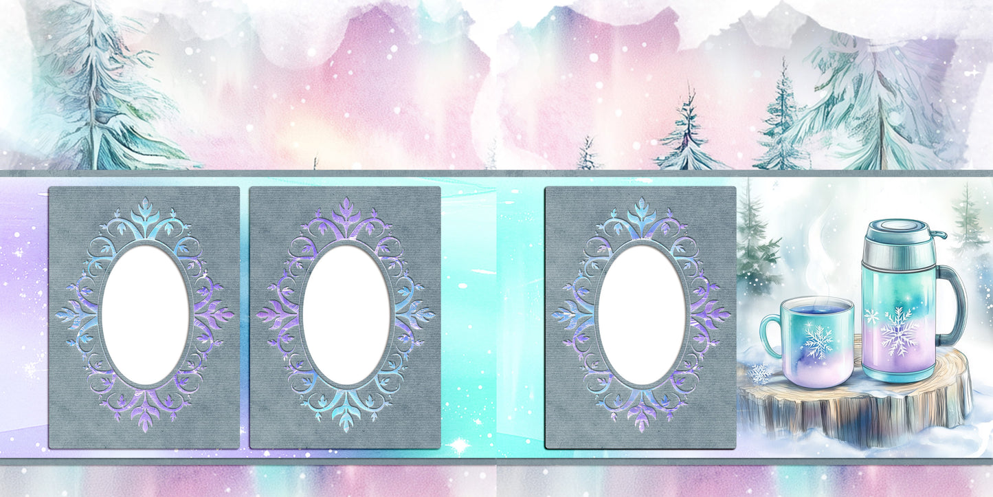 Polar Lights EZ Quick Pages -  Digital Bundle - 10 Digital Scrapbook Pages - INSTANT DOWNLOAD