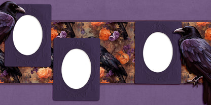 Rococo Halloween Raven - EZ Digital Scrapbook Pages - INSTANT DOWNLOAD