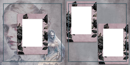 Haunted Mansion Girl - EZ Digital Scrapbook Pages - INSTANT DOWNLOAD