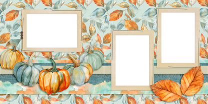 Pumpkin Latte EZ Quick Pages -  Digital Bundle - 10 Digital Scrapbook Pages - INSTANT DOWNLOAD