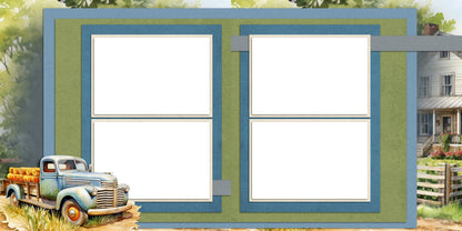 Down on the Farm - Truck - EZ Digital Scrapbook Pages - INSTANT DOWNLOAD