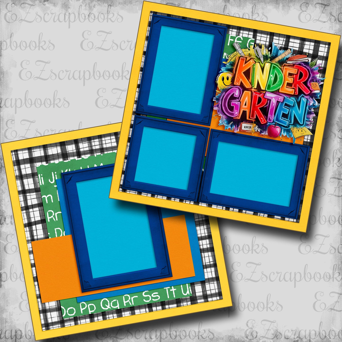 Kindergarten Boy - Scrapbook Layout - 25-708