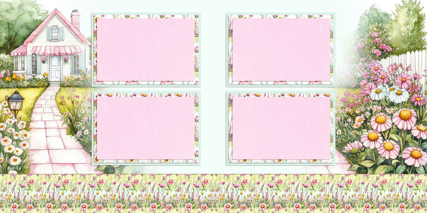 Patchwork - Set of 5 Double Page Scrapbook Layouts - 25-1032