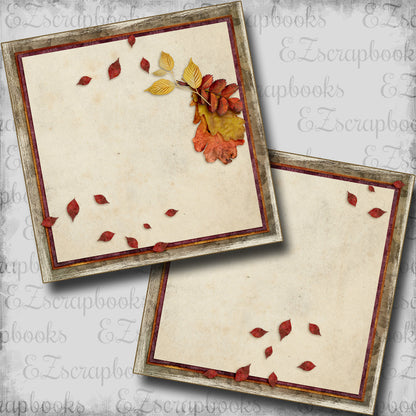 Falling Leaves Masculine NPM - Scrapbook Layout - 25-875