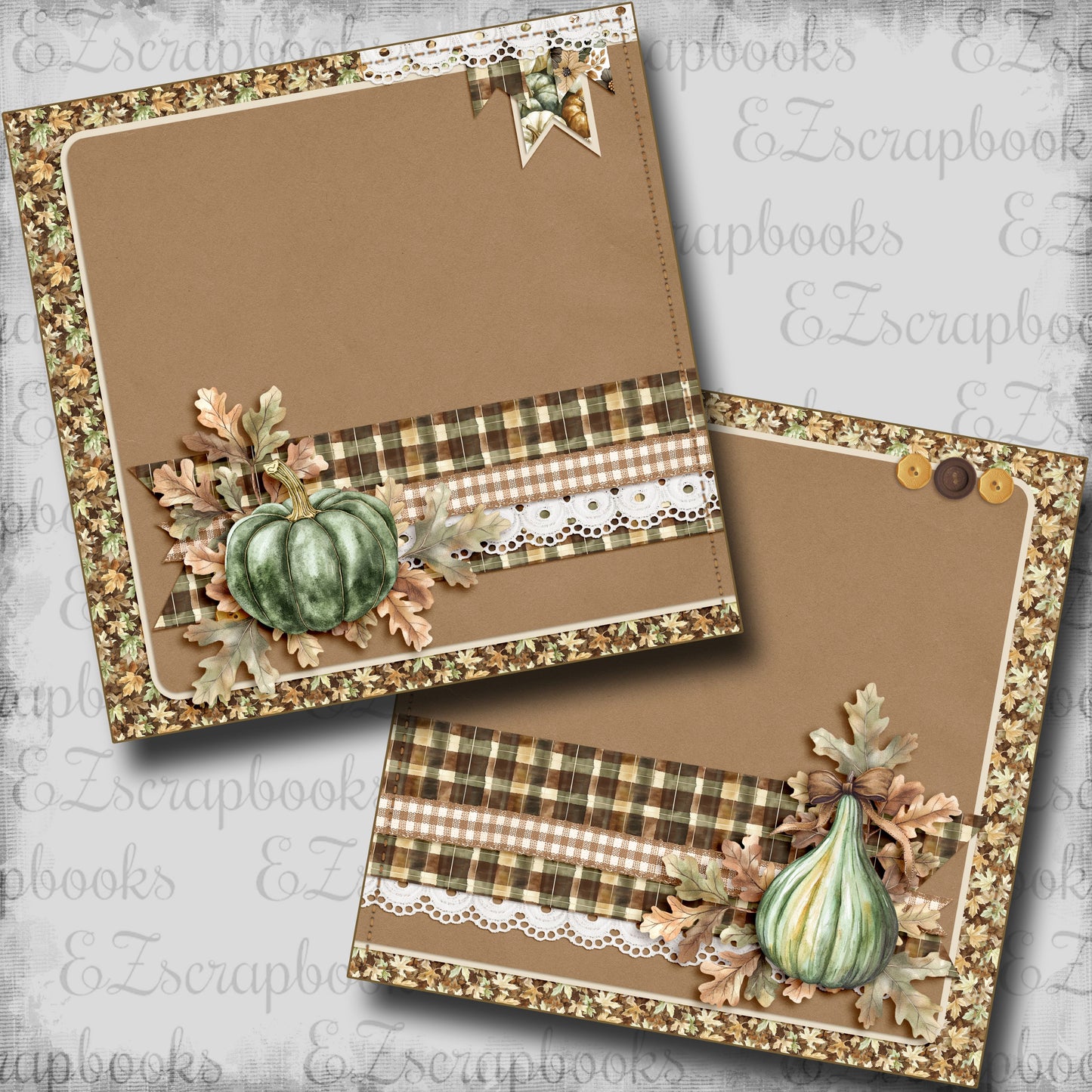 Autumn Gallery Gourds NPM - Scrapbook Layout - 25-819