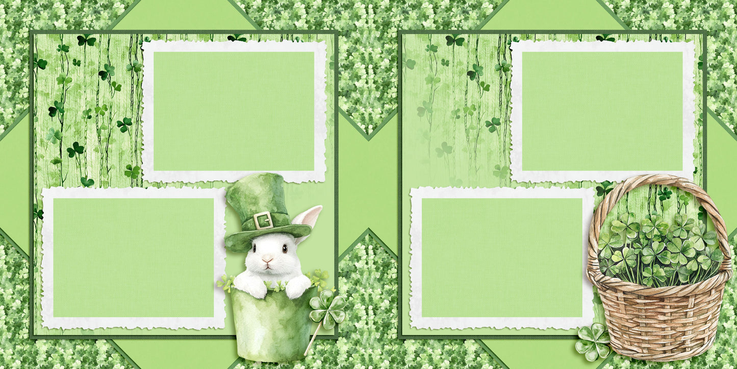 Lucky Cottage - Set of 5 Double Page Scrapbook Layouts - 25-1026