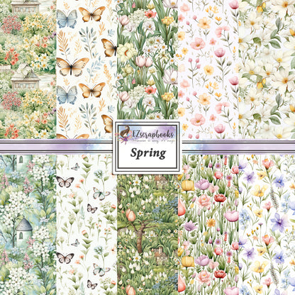 Spring - 12X12 Scrapbook Paper Pack - 8745