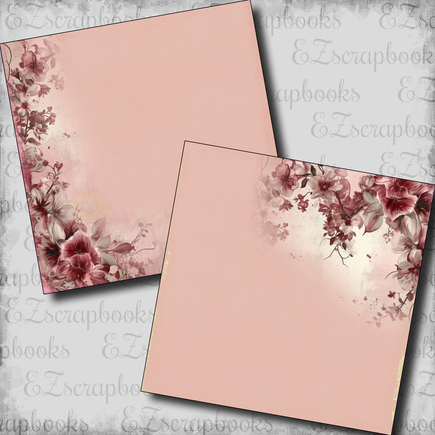 Red Valentine Fade NPM - Scrapbook Layout - 24-287