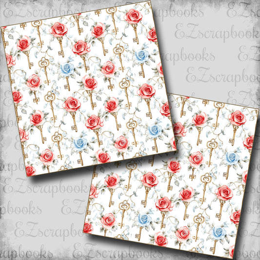 Haunted Alice Rose Keys - Scrapbook Papers - 25-851