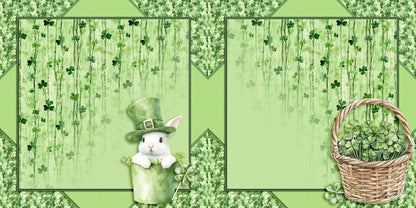 Lucky Cottage EZ Background Pages -  Digital Bundle - 10 Digital Scrapbook Pages - INSTANT DOWNLOAD