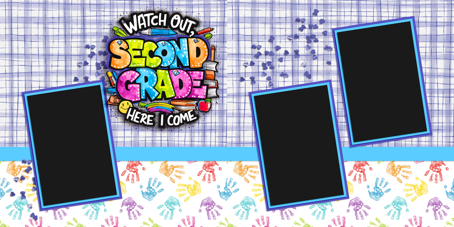 Second Grade Girl - Scrapbook Layout - 25-690