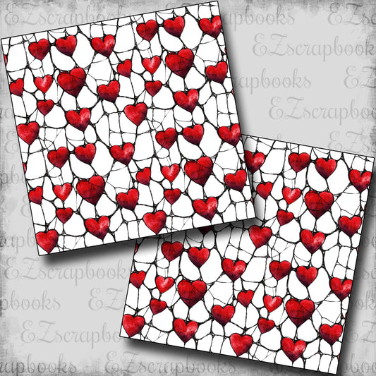Haunted Alice Webbed Hearts - Scrapbook Papers - 25-850