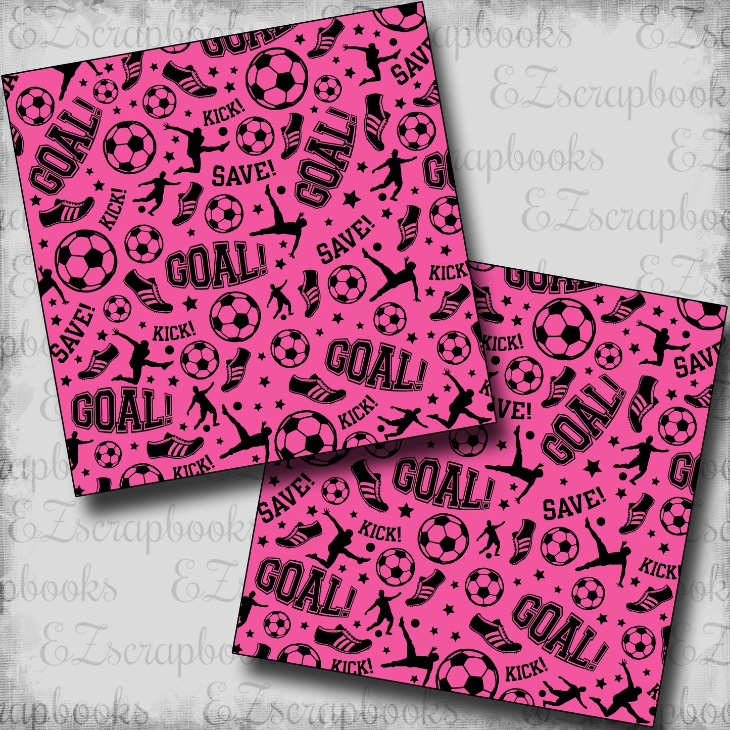 Girls Soccer Goal - Scrapbook Papers - 25-597