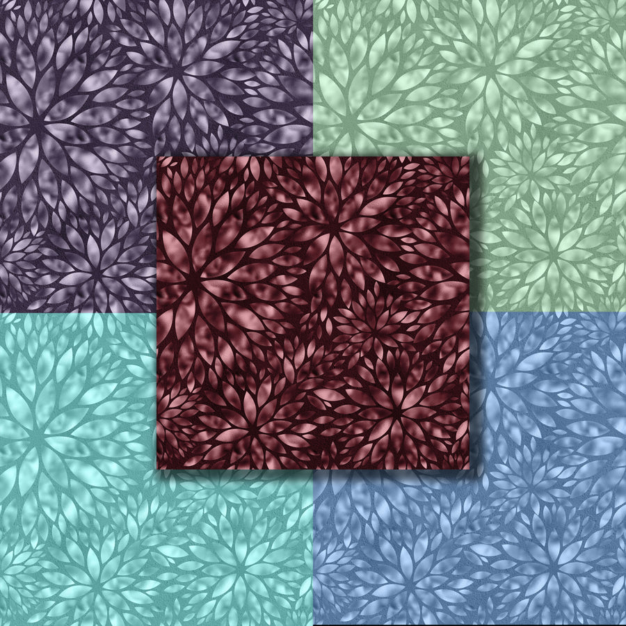 Shimmering Dahlias 12X12 Paper Pack - 8722