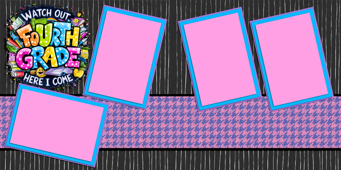 Fourth Grade Girl - Scrapbook Layout - 25-694