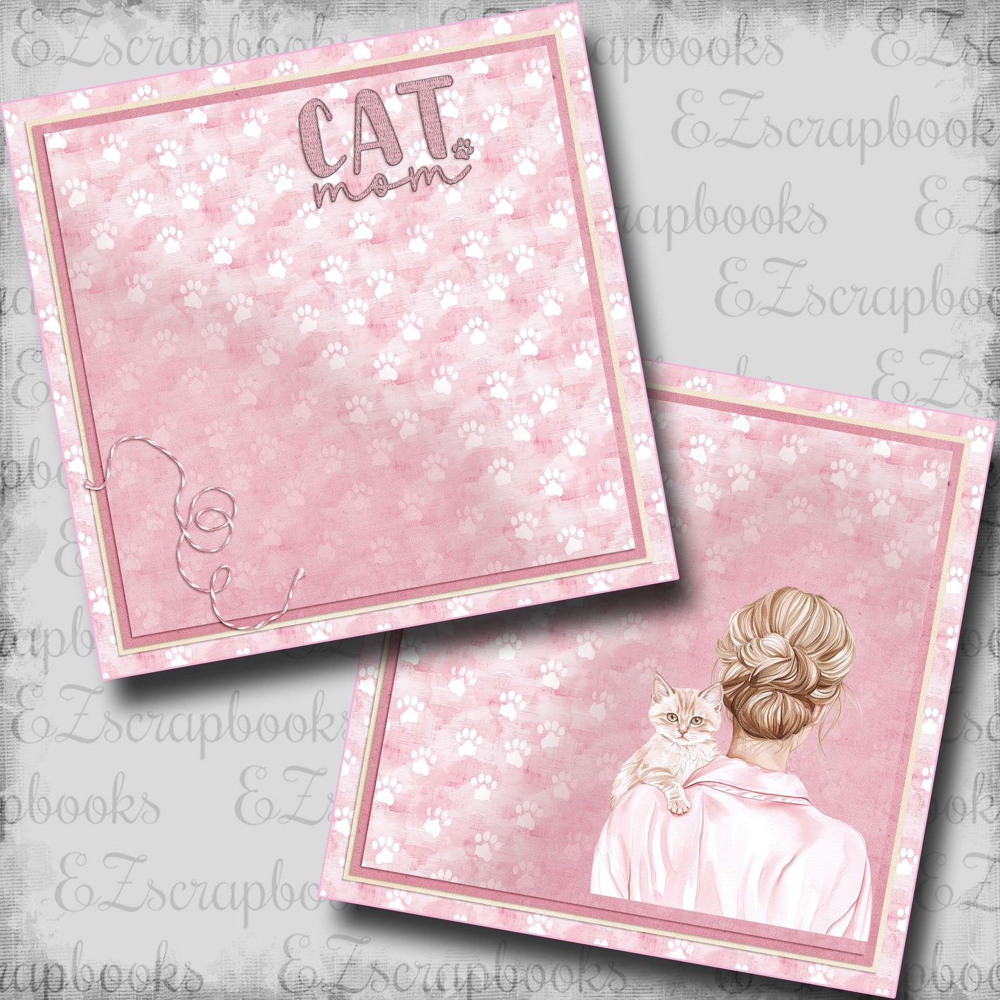 Cat Mom NPM - Scrapbook Layout - 25-057