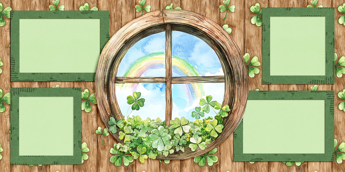 Lucky Cottage - Set of 5 Double Page Scrapbook Layouts - 25-1026