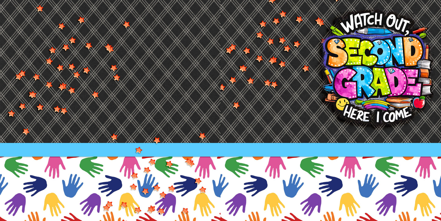 Back to School Boy Collection 1 NPM - Set of 5 Double Page Scrapbook Layouts - 25-1067