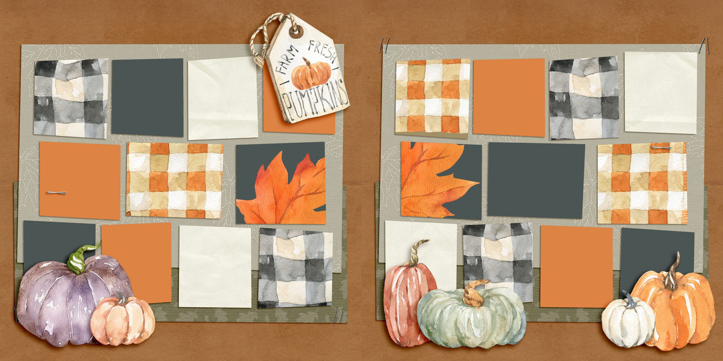 Cozy Autumn NPM - Set of 5 Double Page Layouts - 1619