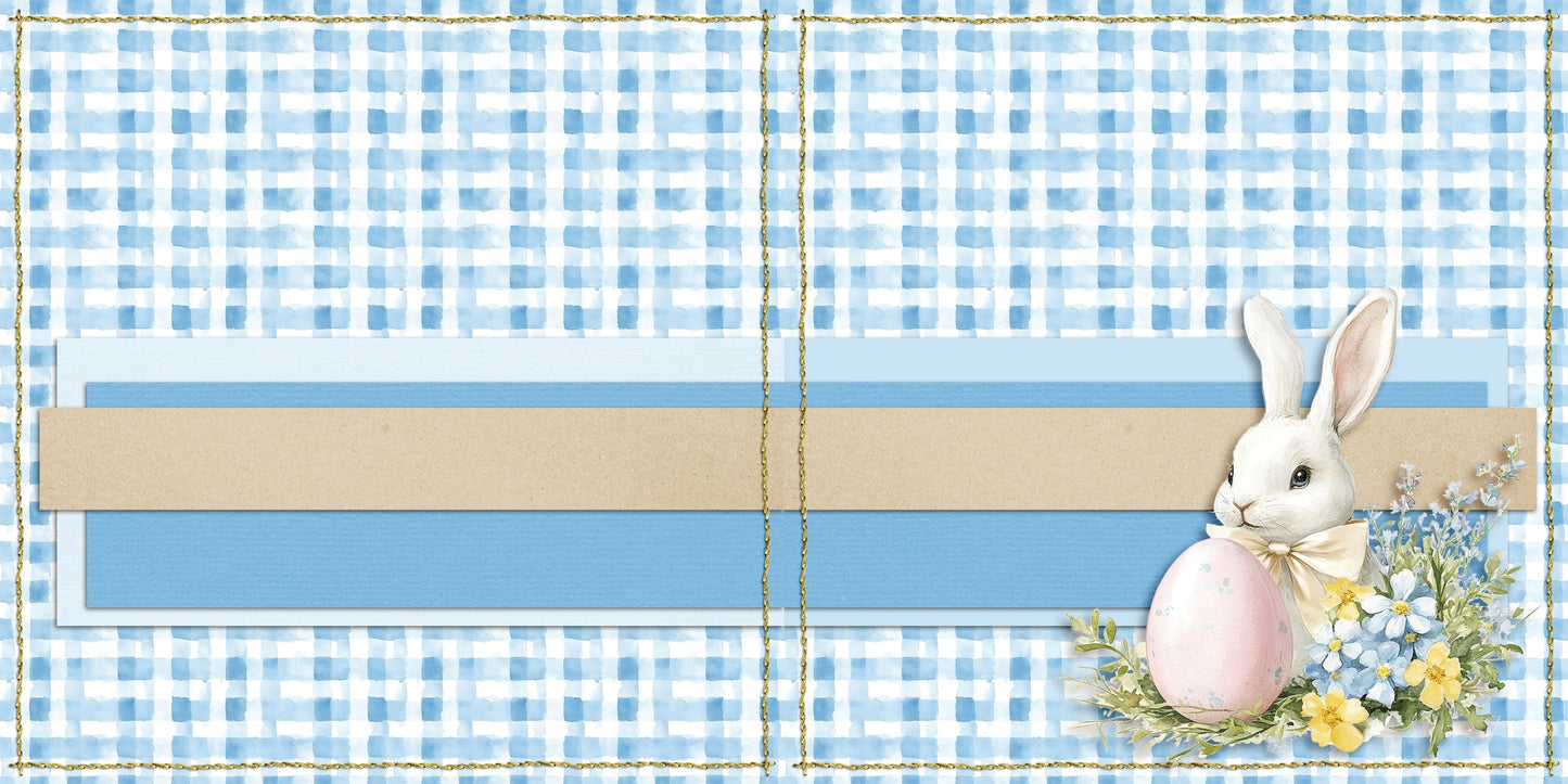 Pastel Easter NPM - Set of 5 Double Page Scrapbook Layouts - 26-1024