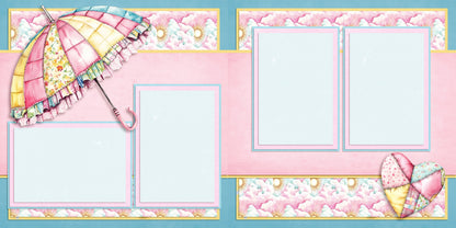 Patchwork - Set of 5 Double Page Scrapbook Layouts - 25-1032