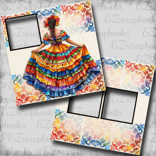 Cinco de Mayo Senorita - EZ Digital Scrapbook Pages - INSTANT DOWNLOAD