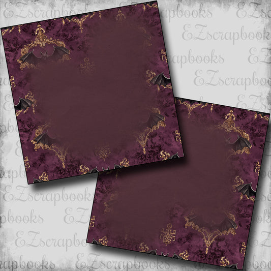 Baroque Halloween Bats NPM - Scrapbook Layout - 25-855