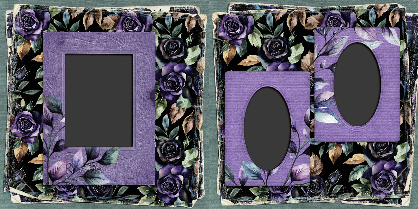 Twilight Chamber - Set of 5 Double Page Scrapbook Layouts - 25-1082