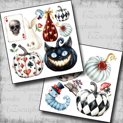 Haunted Alice Pumpkins - Halloween Clip Art Sheets CAS - 25-809