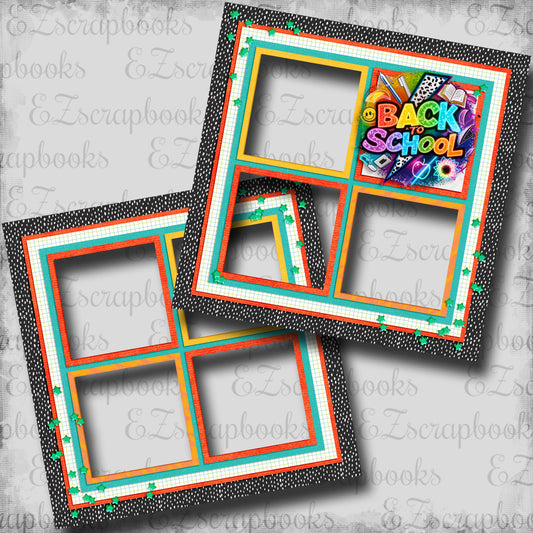 Back to School Boy - EZ Digital Scrapbook Pages - INSTANT DOWNLOAD