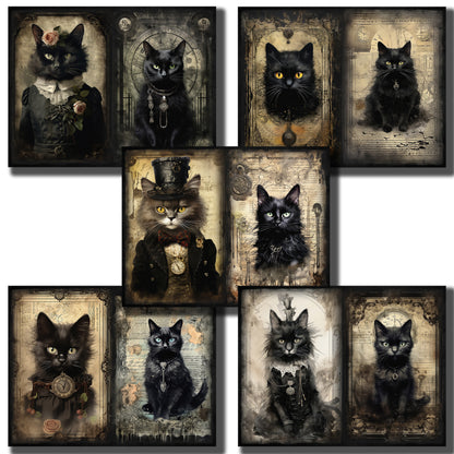 Gothic Cats Journal Pages - 23-7287