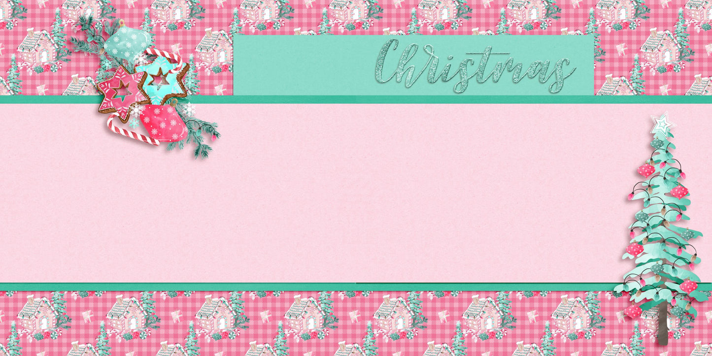 Peppermint Christmas EZ Background Pages -  Digital Bundle - 10 Digital Scrapbook Pages - INSTANT DOWNLOAD