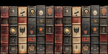 Creepy Distressed Bookspines Bat - Scrapbook Papers - 25-806