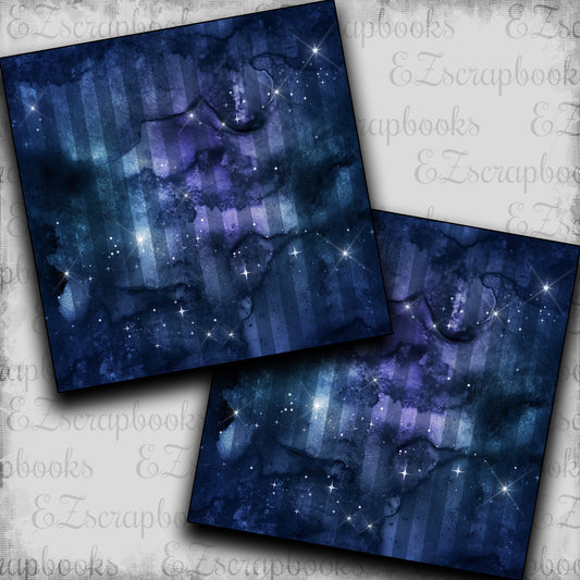 Midnight Circus Blue Sparkle - Scrapbook Papers - 23-498