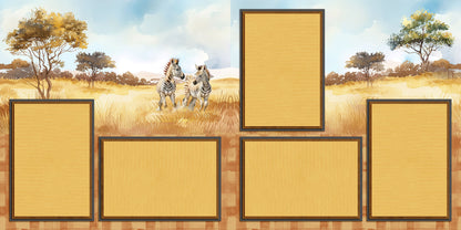 Jungle Safari Savannah - Scrapbook Layout - 25-576