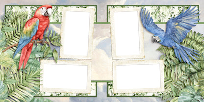 Jungle Birds - EZ Digital Scrapbook Pages - INSTANT DOWNLOAD