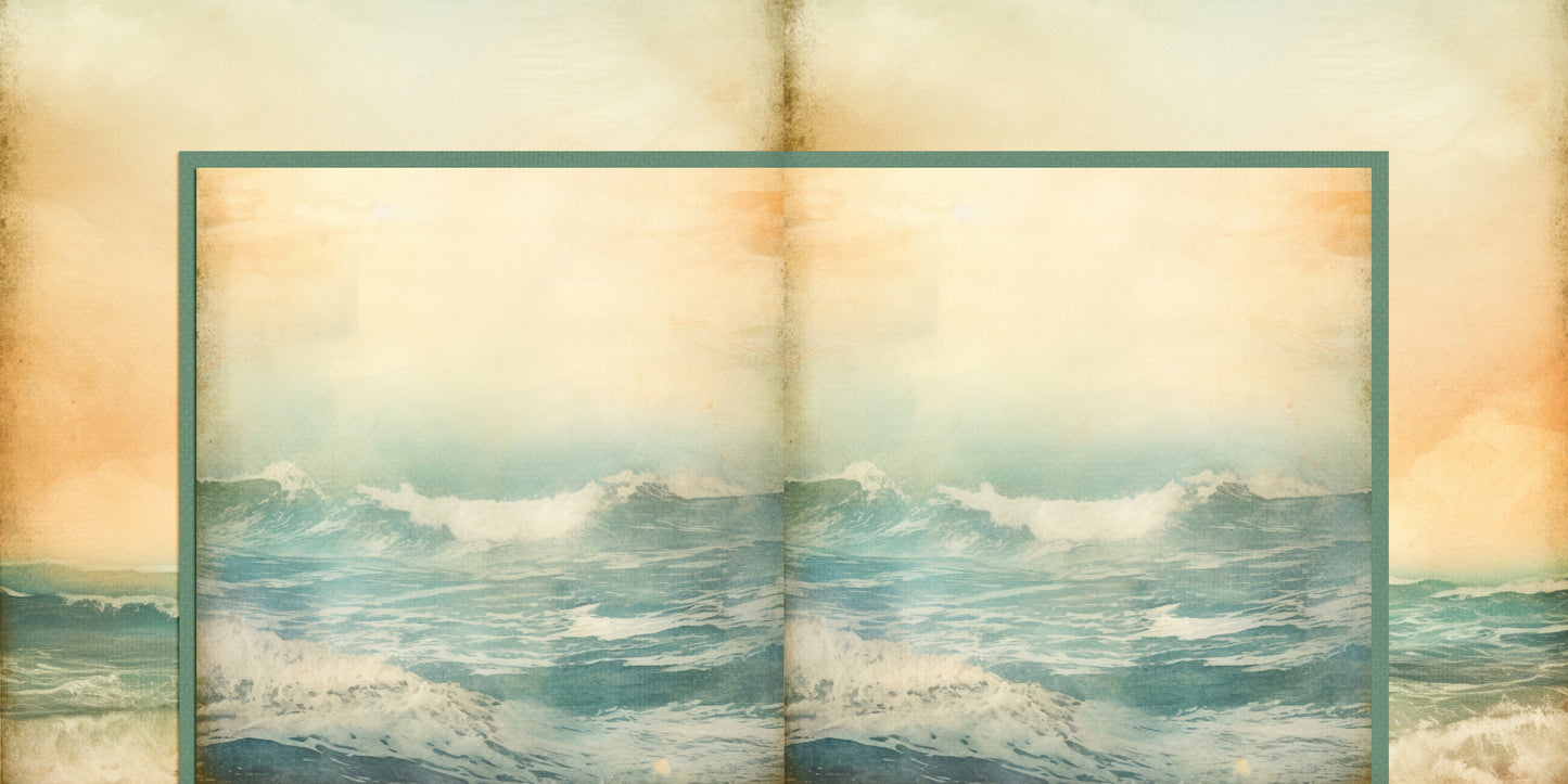 Beach Waves NPM - Set of 5 Double Page Layouts - 1906