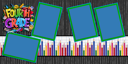 Fourth Grade Boy - Scrapbook Layout - 25-716