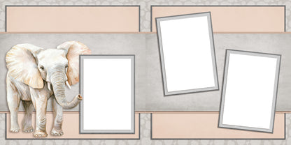 Jungle Animals EZ Quick Pages -  Digital Bundle - 10 Digital Scrapbook Pages - INSTANT DOWNLOAD