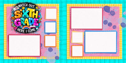 Sixth Grade Girl - Scrapbook Layout - 25-698