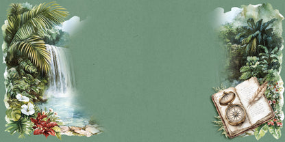 Jungle Safari NPM - Set of 5 Double Page Scrapbook Layouts - 25-1057